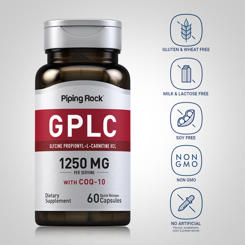 GPLC Glycine Propionyl-L-Carnitine HCl with CoQ10, 60 Quick Release Capsules Dietary Attributes