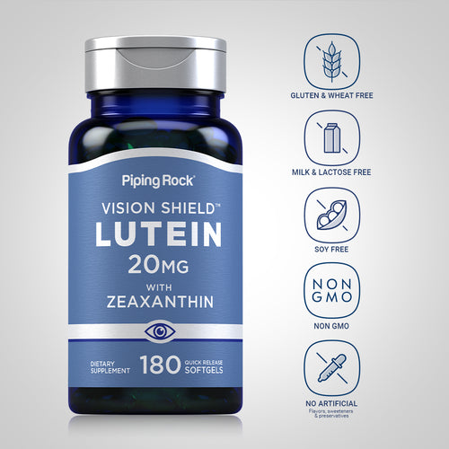 Lutein + Zeaxanthin, 20 mg, 180 Quick Release Softgels Dietary Attributes