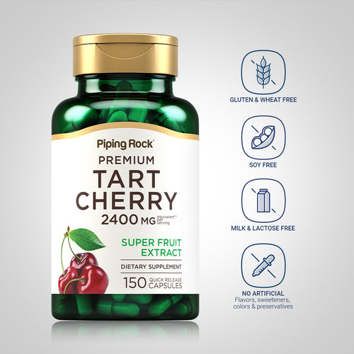 Ultra Tart Cherry, 2400 mg (per serving), 150 Quick Release Capsules Dietary Attributes