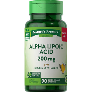 Alpha Lipoic Acid, 200 mg, 90 Quick Release Capsules