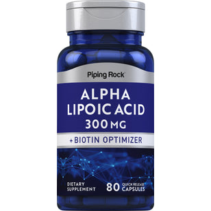 Alpha Lipoic Acid, 300 mg, 80 Quick Release Capsules