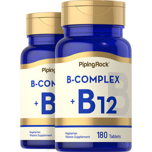 Complexe B plus Vitamine B-12,  180 Comprimés 2 Bouteilles