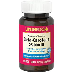 Beta Carotene, 25,000 IU, 100 Quick Release Softgels