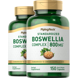 Complexe standard de Boswellia Serrata,  800 mg 150 Gélules à libération rapide 2 Bouteilles
