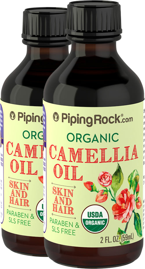 Camellia Pure Oil Cold Pressed (Organic), 2 fl oz (59 mL) Bottles, 2  Bottles