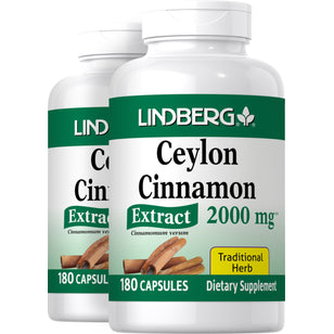 Cannelier de Ceylan,  2000 mg 180 Gélules 2 Bouteilles