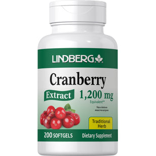 Cranberry Extract, 1200 mg, 200 Softgels Bottle