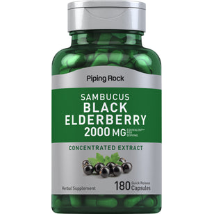 Elderberry Sambucus, 2000 mg (per serving), 180 Quick Release Capsules