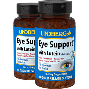 Eye Support with Lutein, 60 Quick Release Softgels, 2  Bottles