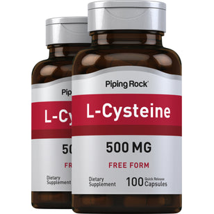 L-Cysteine, 500 mg, 100 Quick Release Capsules, 2  Bottles