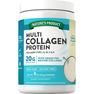 Multi Collagen Protein Powder (Natural Vanilla), 9 oz (255 g) Bottle