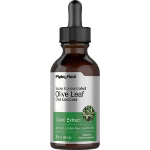 Olive Leaf Liquid Extract Alcohol Free, 2 fl oz (59 mL) Dropper Bottle