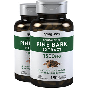 Pine Bark Extract, 1500 mg, 180 Quick Release Capsules, 2  Bottles