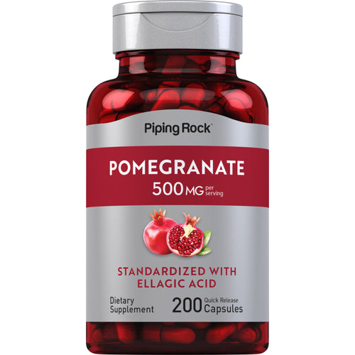 Pomegranate Extract (Standardized), 500 mg (per serving), 200 Quick Release Capsules