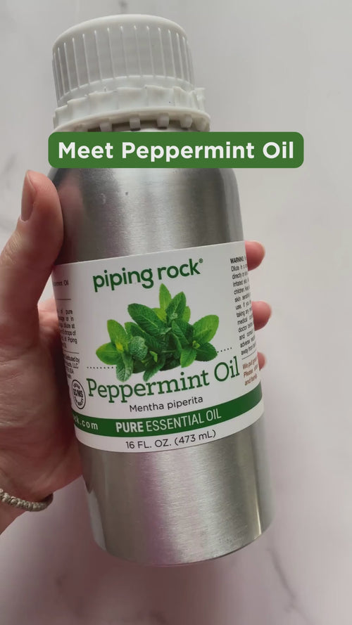 Peppermint Pure Essential Oil (GC/MS Tested), 16 fl oz (473 mL) Canister Video