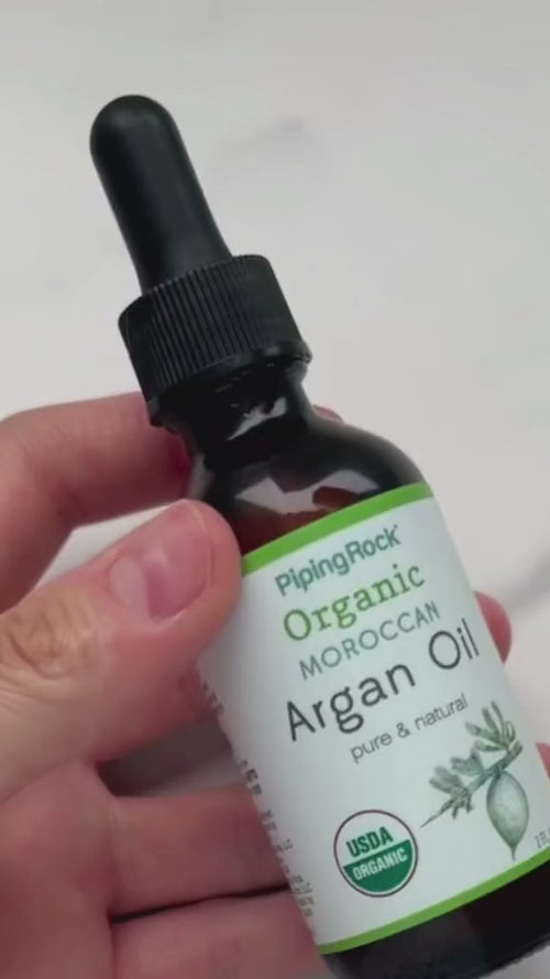 Argan Oil Pure Moroccan Liquid Gold (Organic), 2 fl oz (59 mL) Dropper Bottle Video