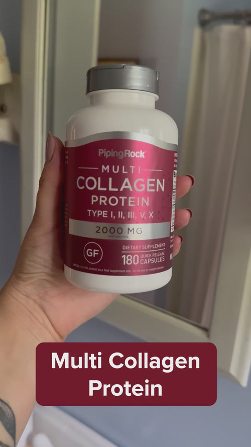 Multi Collagen Protein (Types I, II, III, V, X), 2000 mg (per serving), 180 Quick Release Capsules Video
