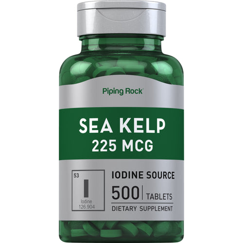Sea Kelp (Iodine Source), 225 mcg, 500 Tablets Bottle