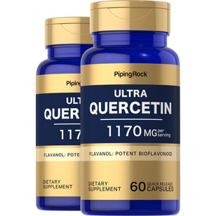 Ultra Quercétine,  1170 mg (par portion) 60 Gélules à libération rapide 2 Bouteilles