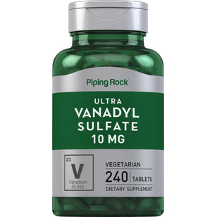 Ultra Vanadyl Complex (Vanadium), 10 mg, 240 Vegetarian Tablets Bottle