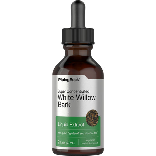 White Willow Bark Liquid Extract Alcohol Free, 2 fl oz (59 mL) Dropper Bottle