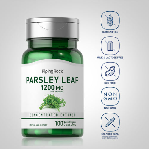 Parsley Leaf, 1200 mg (per serving), 100 Quick Release Capsules-Dietary Attribute