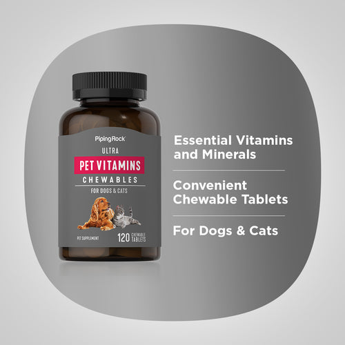 Ultra Pet Vitamins for Dogs & Cats, 120 Chewable Tablets-Benefits