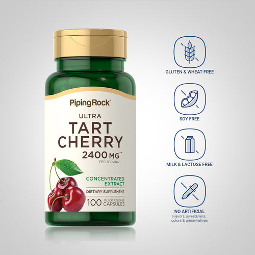 Ultra Tart Cherry, 2400 mg (per serving), 100 Quick Release Capsules Dietary Attributes