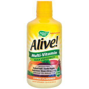 Alive ! Liquide multivitamines (arôme d'agrumes) 30.4 onces liquides 900 mL Bouteille    