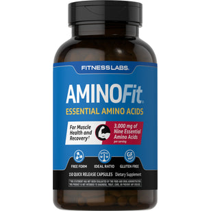 AminoFit Essential Amino Acids, 3000 mg (per serving), 150 Capsules