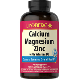 Calcium Magnesium Zinc avec D3 360 Végétarienne Petits comprimés       