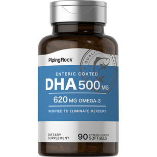 DHA à enrobage gastro-résistant 500 mg 90 Capsules molles à libération rapide     