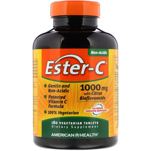 Ester C avec bioflavonoïdes d'agrumes 1000 mg 180 Comprimés végétaux     