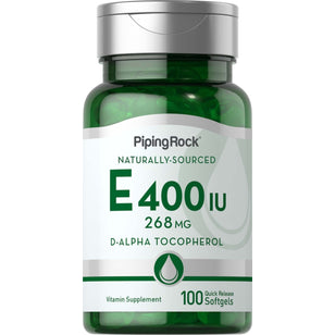 Vitamine E naturelle -  400 IU 100 Capsules molles à libération rapide     