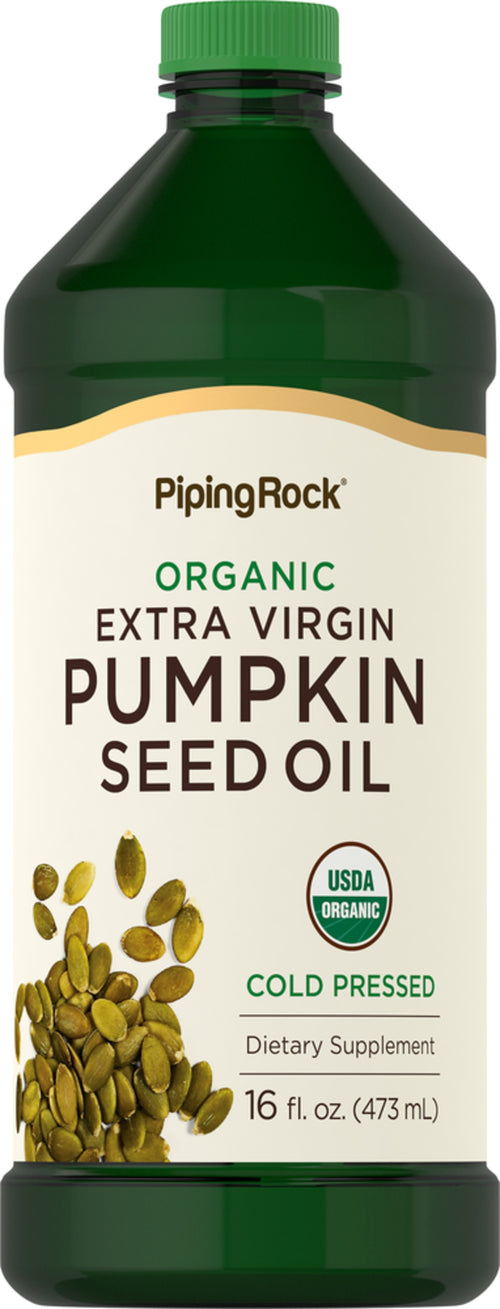 Pumpkin Seed Oil Cold Pressed (Organic), 16 fl oz (473 mL) Bottle Bottle
