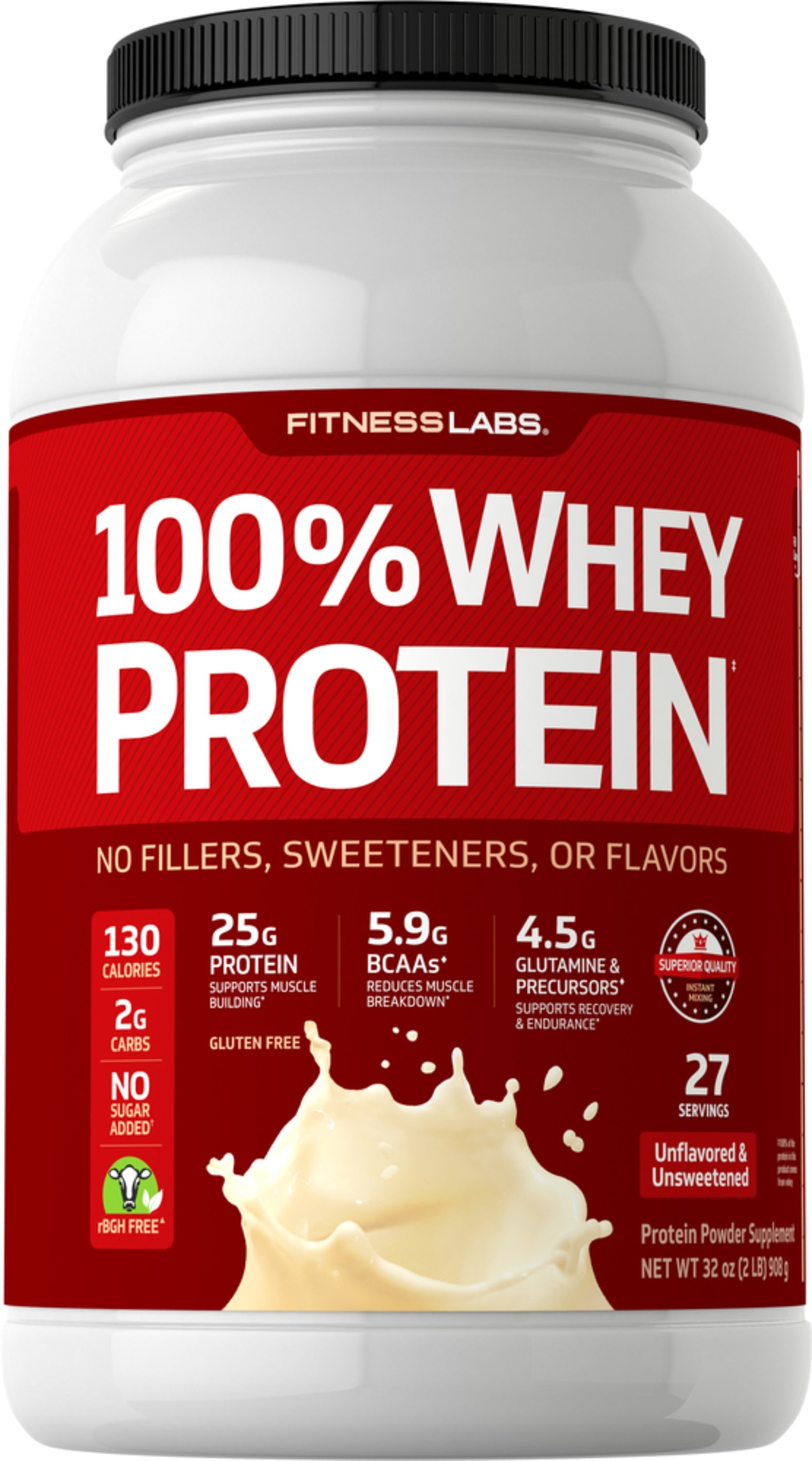 Protein Powder Supplement - 100% Whey - 4.7 lbs.