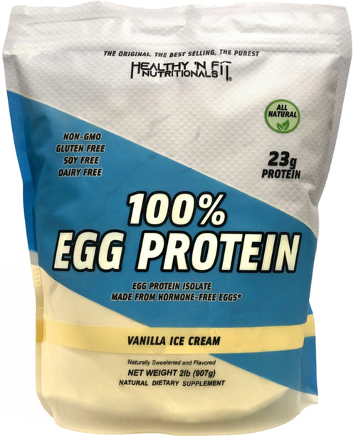 100% Egg Protein (Vanilla Ice Cream), 2 lb (908 g) Bottle