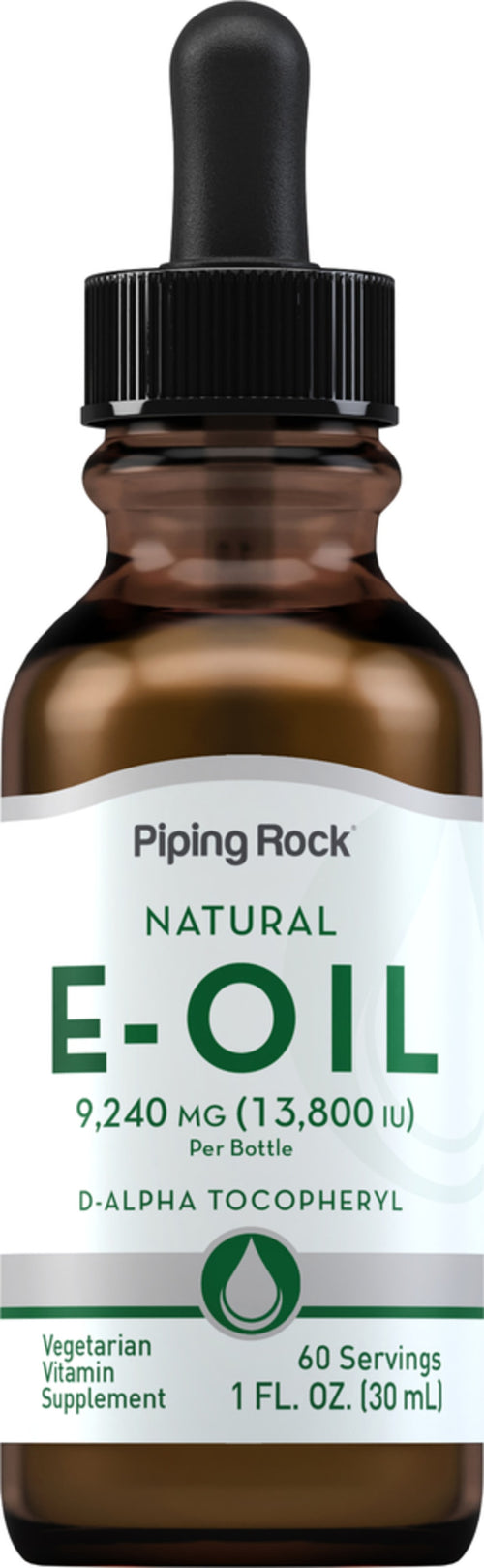 100%-os természetes E vitamin olaj  13,650 IU 1 fl oz 30 ml Cseppentőpalack  