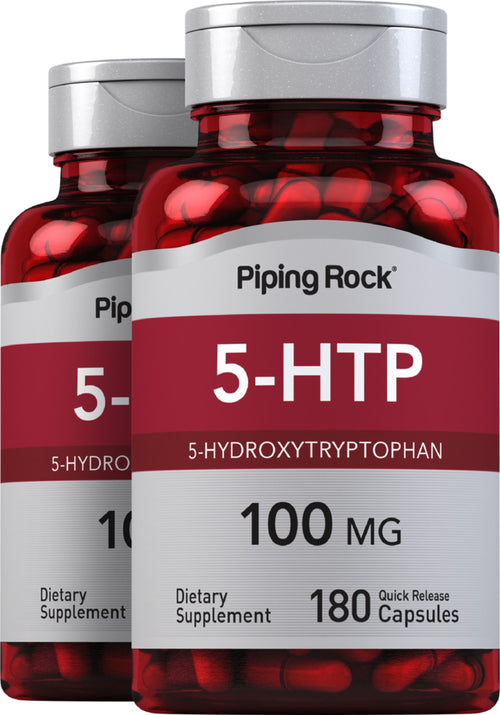 5-HTP, 100 mg, 180 Quick Release Capsules, 2  Bottles