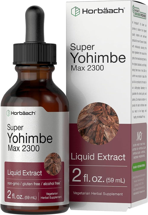 Super Yohimbe Max Liquid Extract Alcohol Free, 2300 mg, 2 fl oz (59 mL) Dropper Bottle