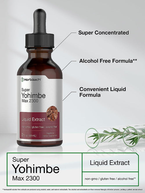 Super Yohimbe Max Liquid Extract Alcohol Free, 2300 mg, 2 fl oz (59 mL) Dropper Bottle