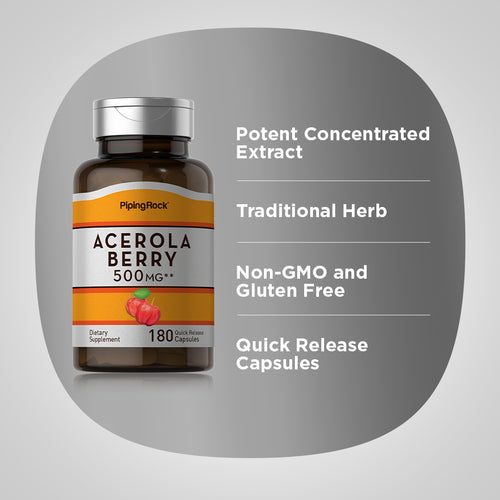 Acerola Berry, 500 mg, 180 Quick Release Capsules Benefits