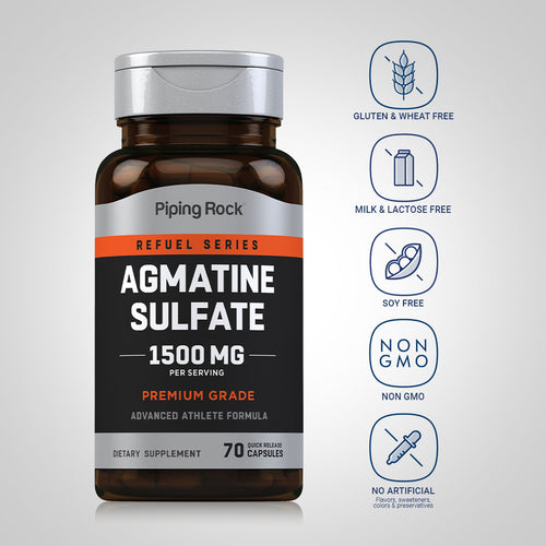 Agmatine Sulfate, 1500 mg, 70 Quick Release Capsules Dietary Attributes 