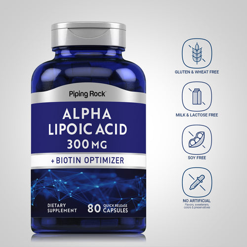 Alpha Lipoic Acid, 300 mg, 80 Quick Release Capsules Dietary Attributes