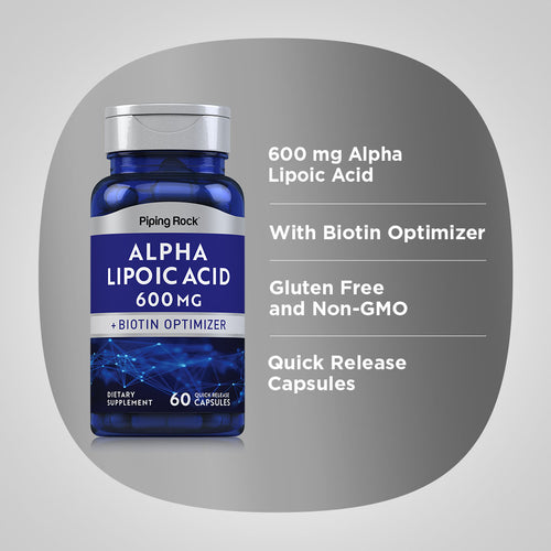 Alpha Lipoic Acid, 600 mg, 60 Quick Release Capsules Benefits