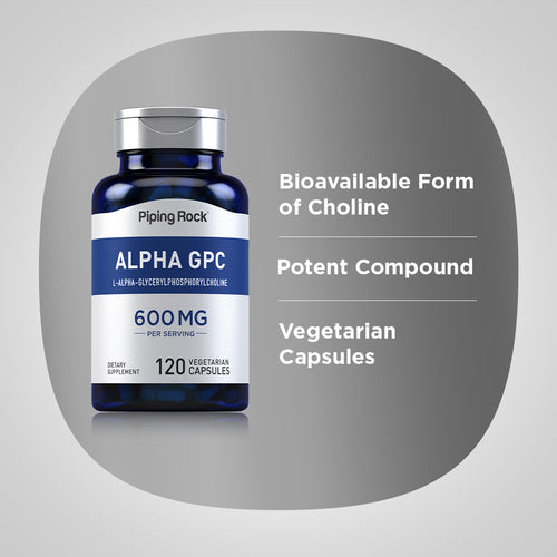 Alpha GPC, 600 mg (per serving), 120 Vegetarian Capsules Benefits