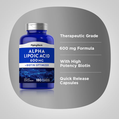 Alpha Lipoic Acid, 600 mg, 180 Quick Release Capsules Benefits