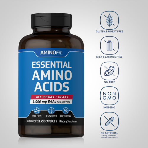 AminoFit Essential Amino Acids, 180 Quick Release Capsules Dietary Attributes