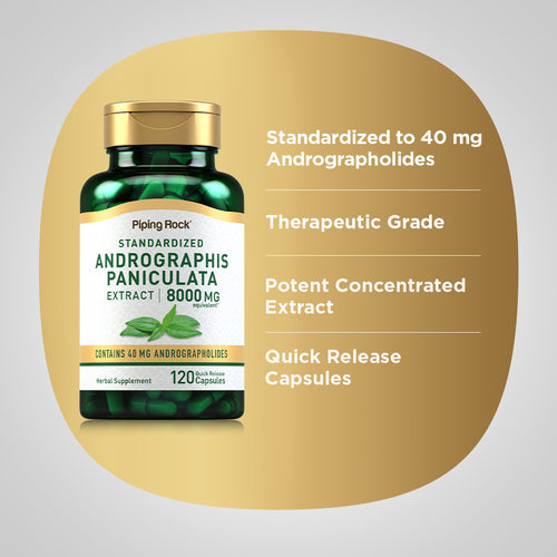 Andrographis Paniculata Extract, 8000 mg, 120 Quick Release Capsules Benefits