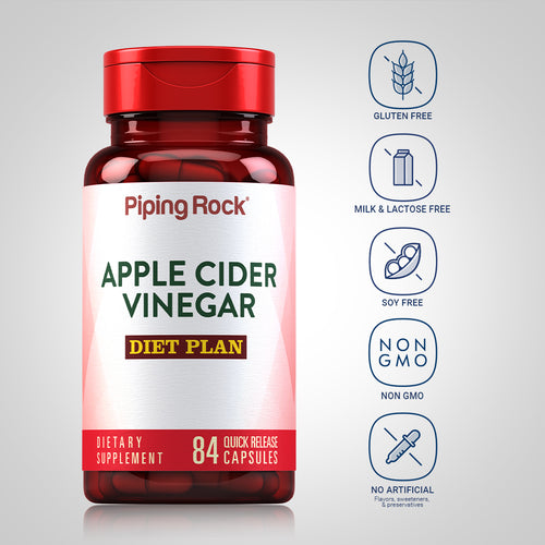 Apple Cider Vinegar Diet Plan, 84 Quick Release Capsules Dietary Attributes